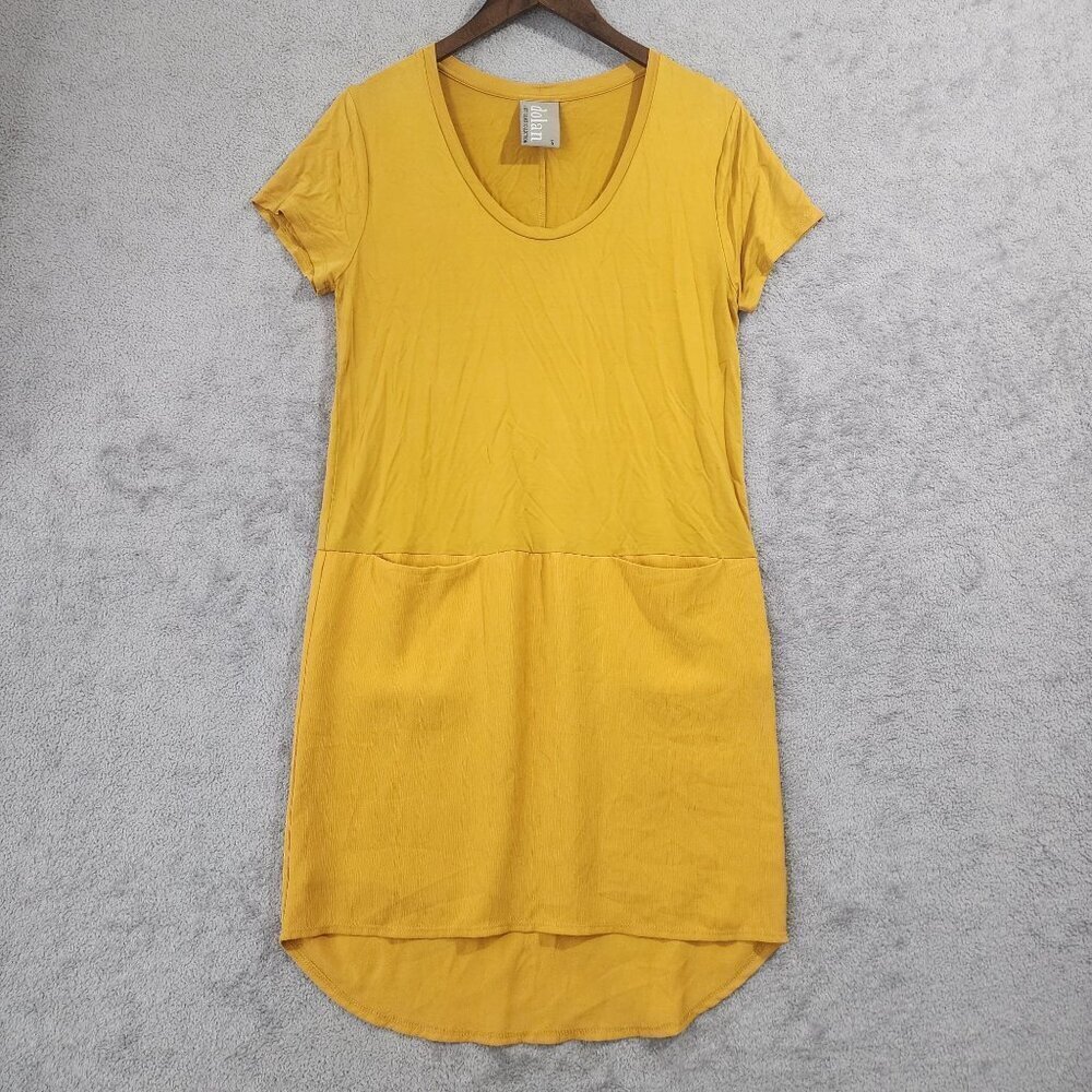 Anthro Dolan Coast Collection Women's S Yellow Short Sleeve Dress 8PT